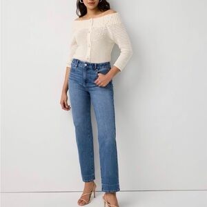White House Black Market Blue Straight Leg Jeans